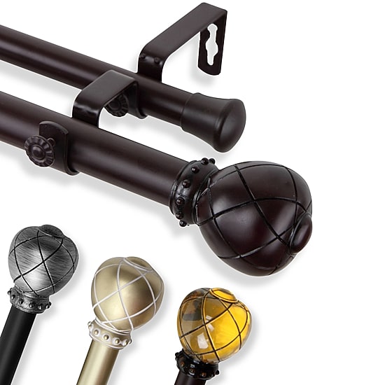 Rod Desyne Supreme 1" Adjustable Double Curtain Rod