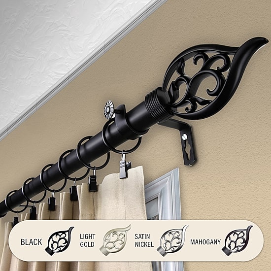 Rod Desyne Flora 1" Adjustable Curtain Rod