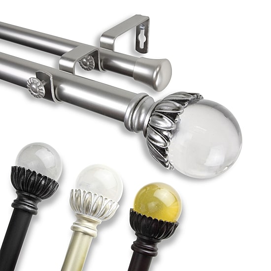Rod Desyne Pixie 1" Adjustable Double Curtain Rod