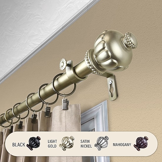 Rod Desyne Selma 1" Adjustable Curtain Rod