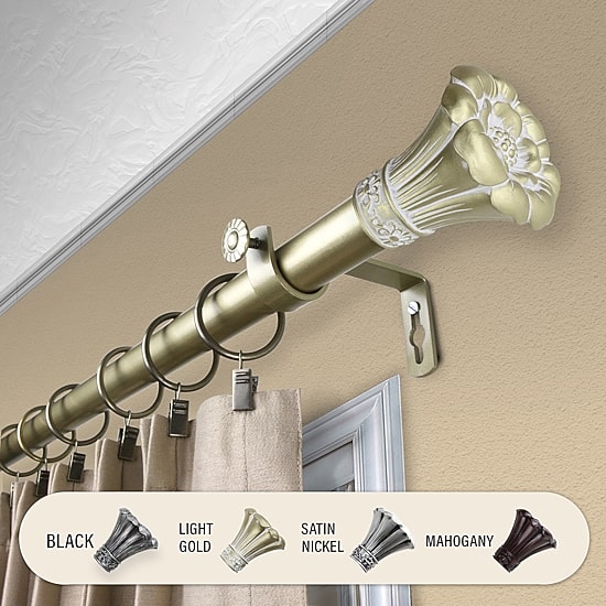 Rod Desyne Blossom 1" Adjustable Curtain Rod