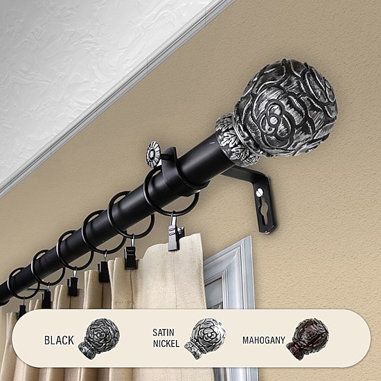 Rod Desyne Rosy 1" Single Curtain Rod