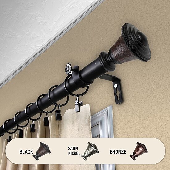 Rod Desyne Kingsley 1 IN Adjustable Curtain Rod