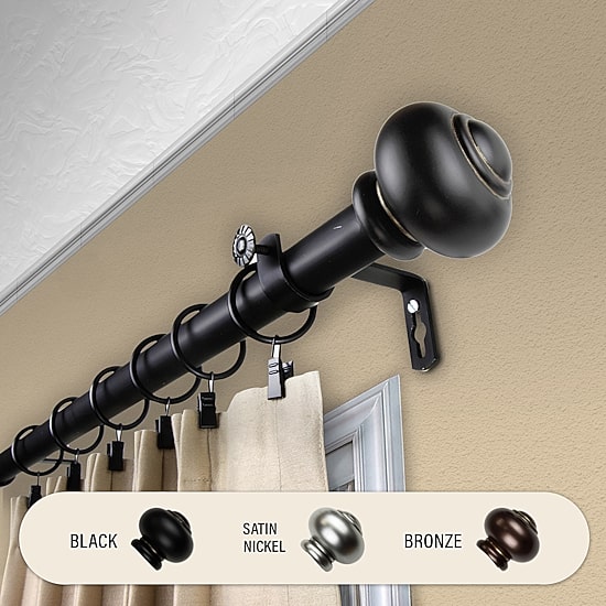 Rod Desyne Rotunda 1 IN Adjustable Curtain Rod