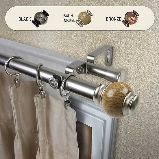 Rod Desyne Marble Double Curtain Rod