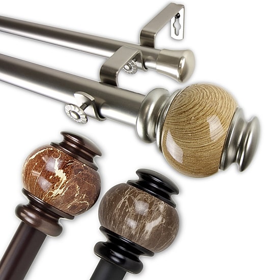 Rod Desyne Marble Double Curtain Rod