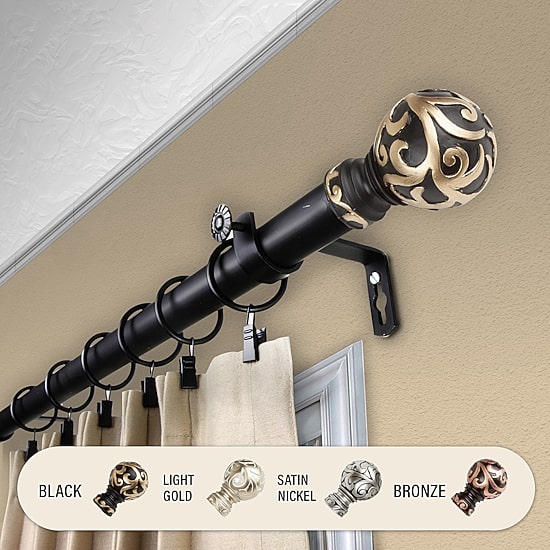 Rod Desyne Cypress 1 IN Adjustable Curtain Rod