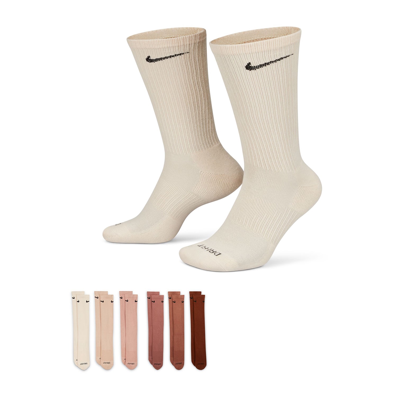 Nike Everyday Plus Cushioned Unisex Adult 6 Pair Crew Socks