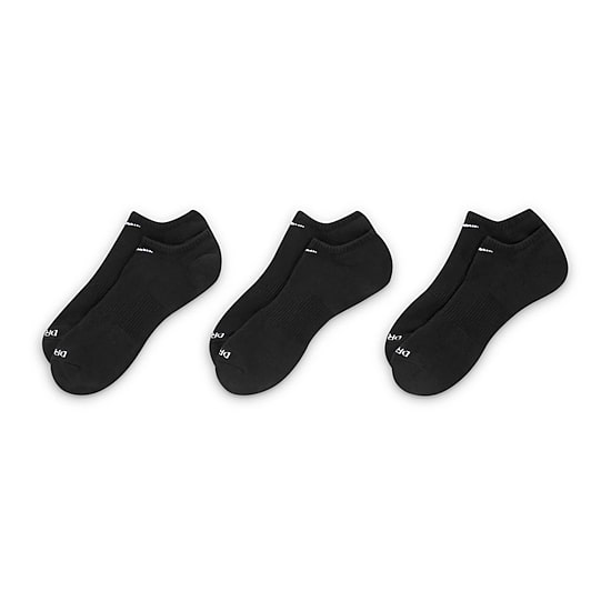 Nike Everyday Plus Cushioned Unisex Adult Multi-Pack 3 Pair No Show Socks