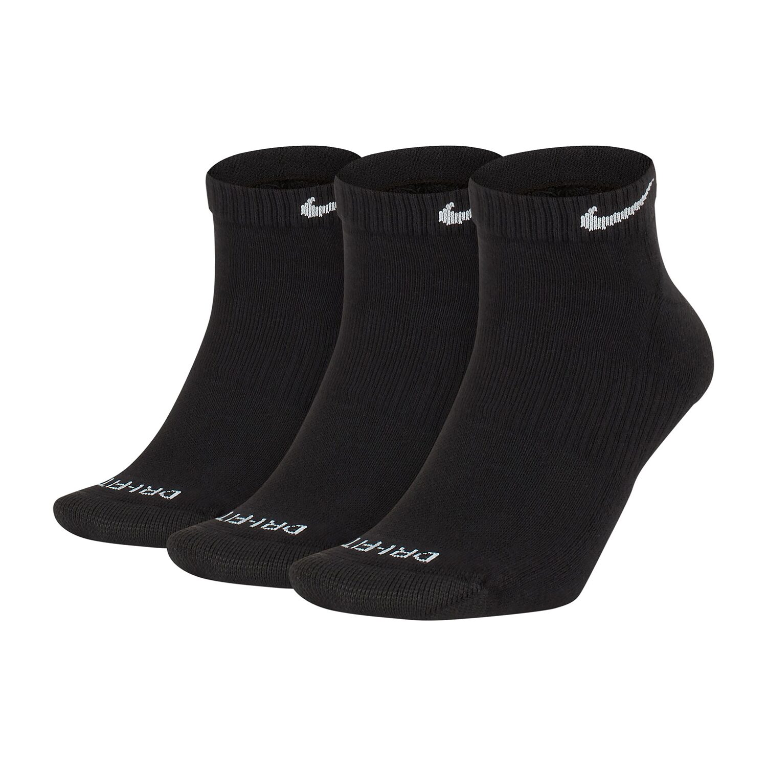 Nike Everday Plus Cushioned Unisex Adult Breathable Multi-Pack 3 Pair Low Cut Socks