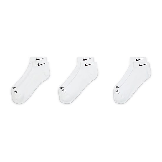 Nike Everday Plus Cushioned Unisex Adult Breathable Multi-Pack 3 Pair Low Cut Socks