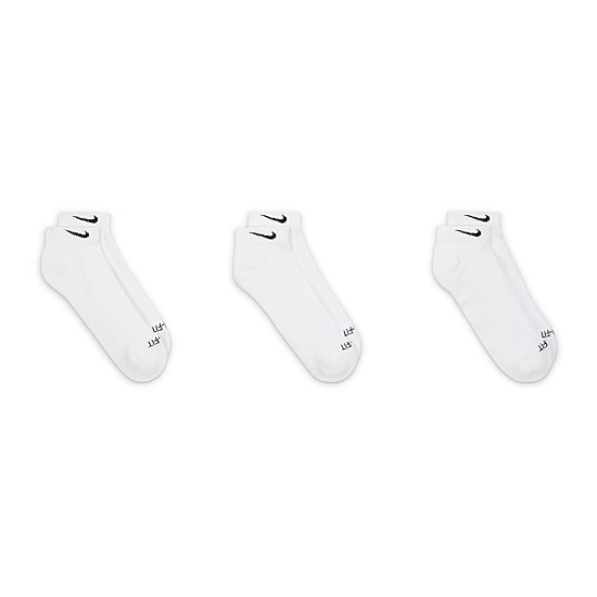 Nike Everday Plus Cushioned Unisex Adult Breathable Multi-Pack 3 Pair Low Cut Socks