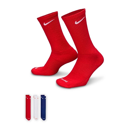 Nike Everyday Plus Cushioned Unisex Adult 3 Pair Crew Socks