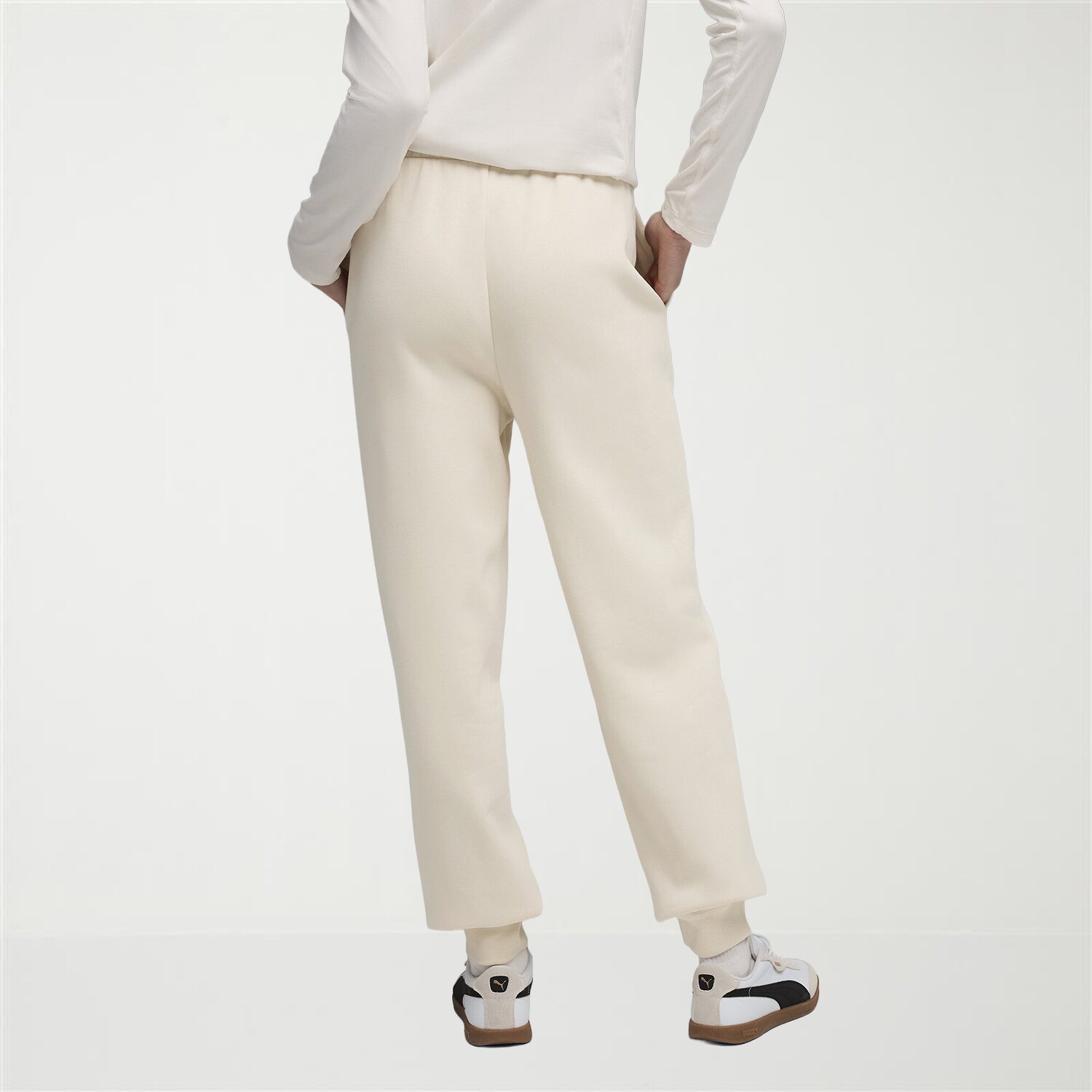 Puma Womens Mid Rise Cuffed Jogger Sweatpants