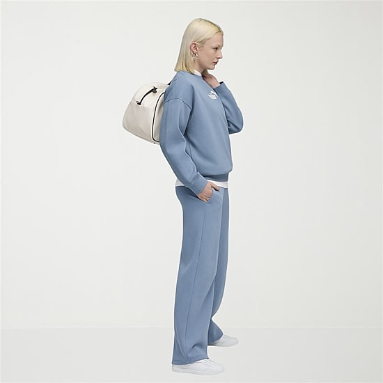 PUMA Womens Straight Relaxed Fit Fleece Sweatpant