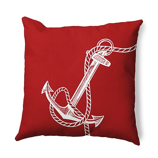 E By Design Anchored Reversible Square Throw Pillows