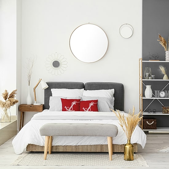 E By Design Anchored Reversible Square Throw Pillows