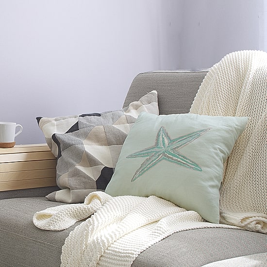 Starfish Square Throw Pillow