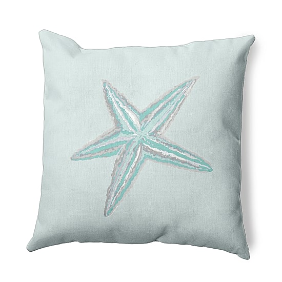 Starfish Square Throw Pillow