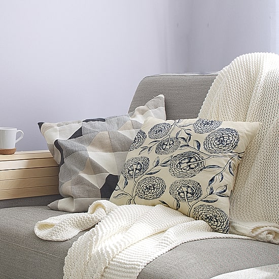Antique Flowers Square Throw Pillow