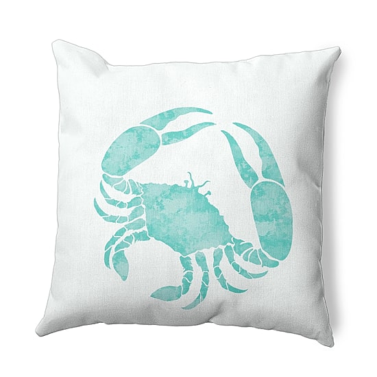 Crab Square Throw Pillow
