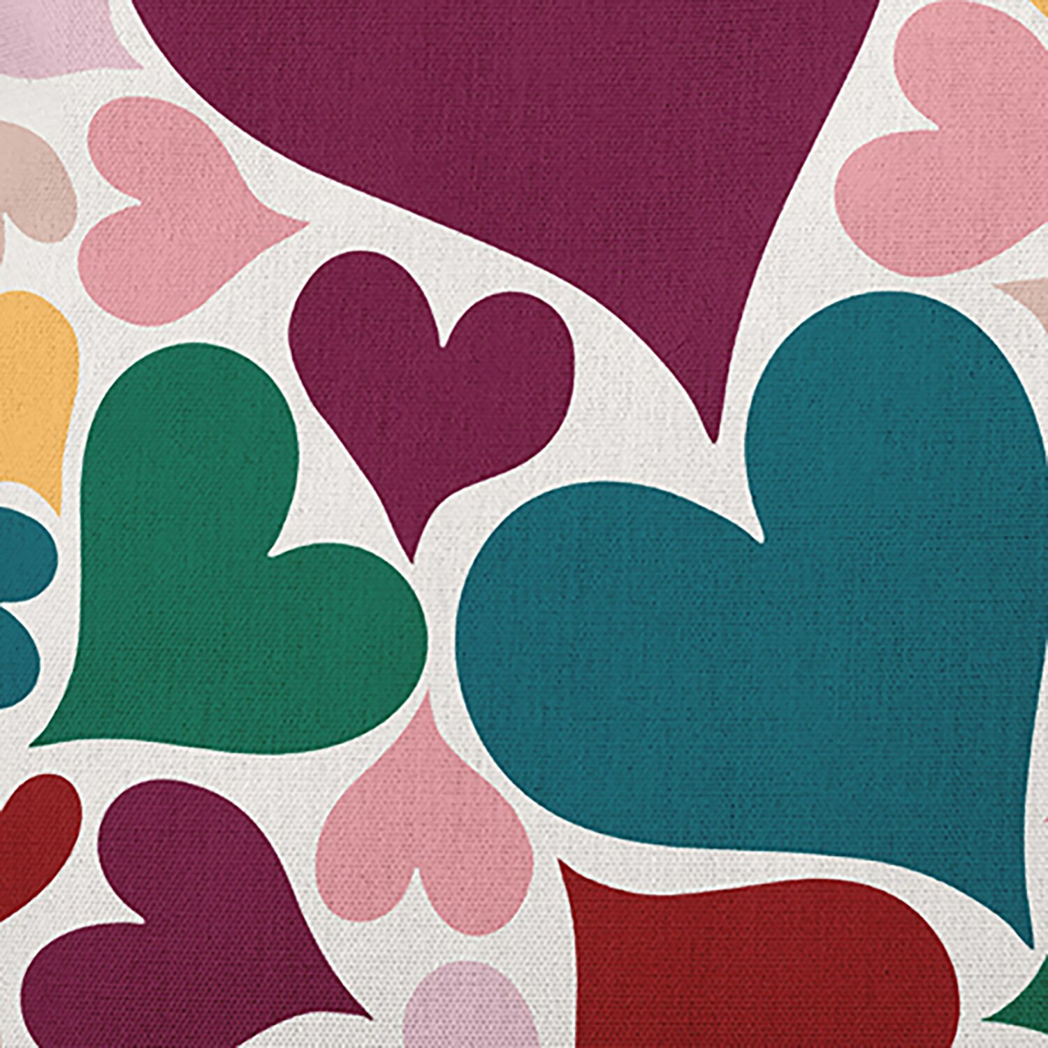 Hearts All Around Square Throw Pillow