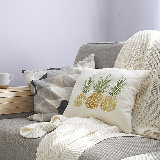 Pineapples Square Throw Pillow