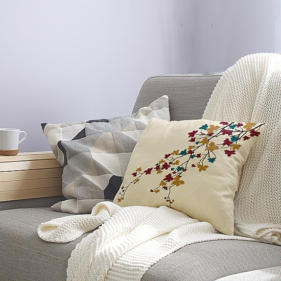 Maple Hues Square Throw Pillow