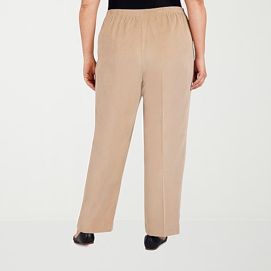 Alfred Dunner Classics Womens Straight Corduroy Pant