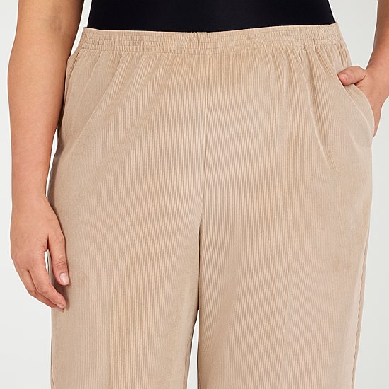 Alfred Dunner Classics Womens Straight Corduroy Pant