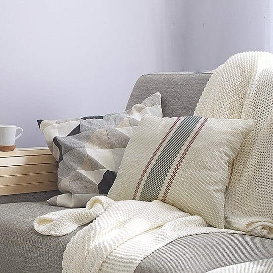 Grain Sack Square Throw Pillow