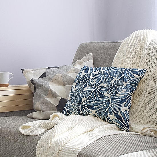 Palm Leaves Square Throw Pillow