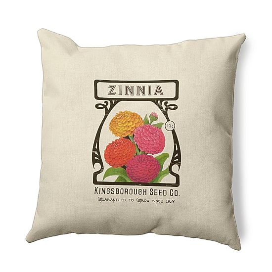 Zinnia Square Throw Pillow