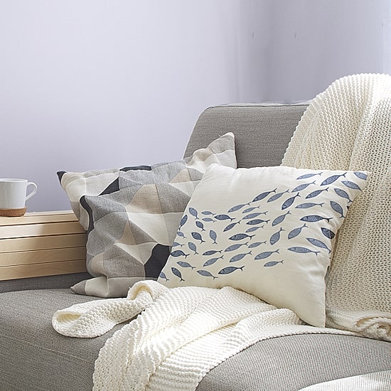Escuela Square Throw Pillow