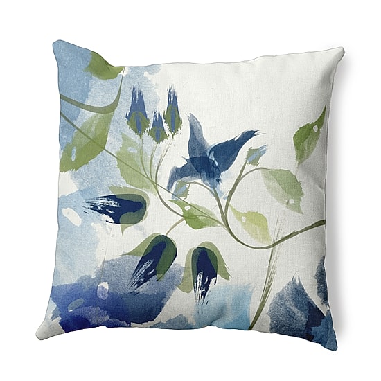 Windy Bloom Square Throw Pillow