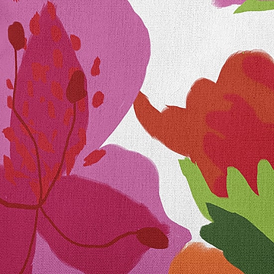 Tropical Floral Square Throw Pillow
