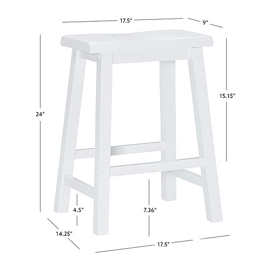 Barberry Counter Height Stool in Pure White