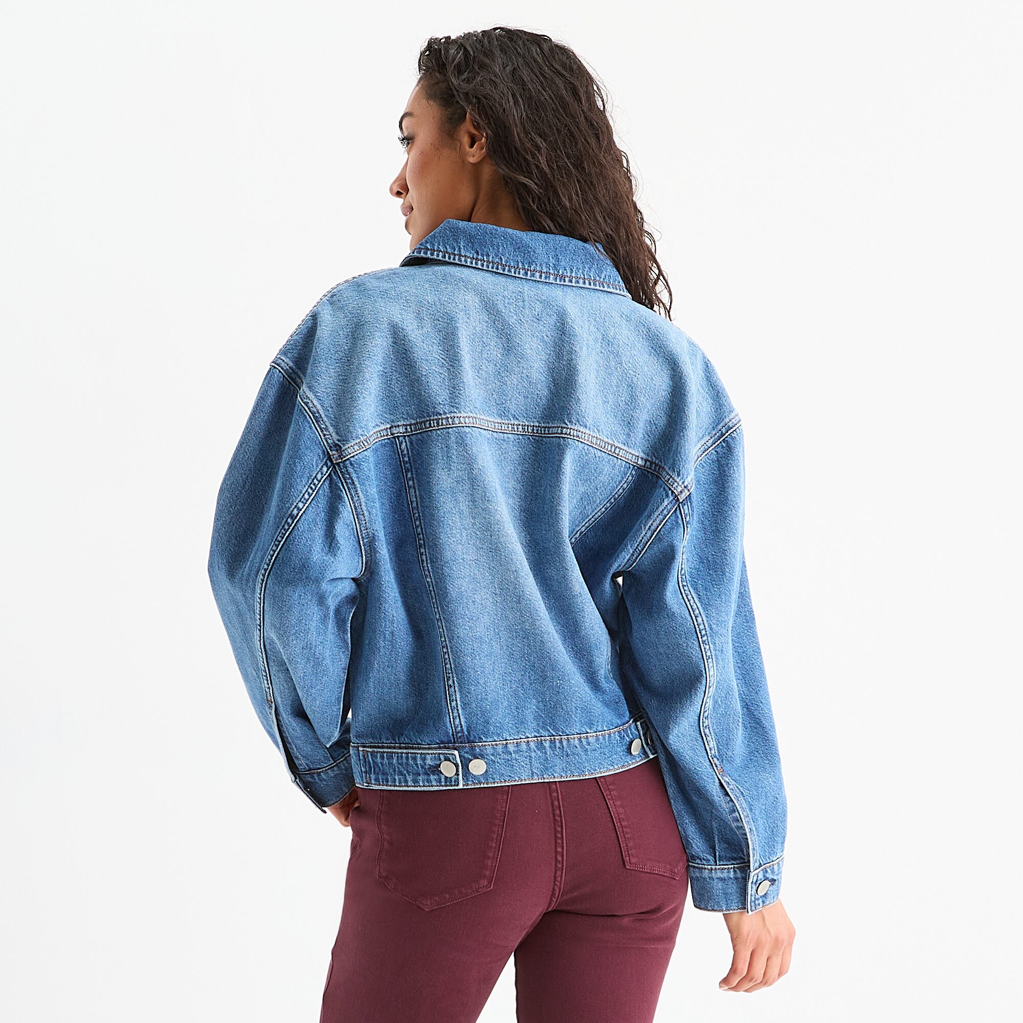 a.n.a Womens Denim Midweight Jacket