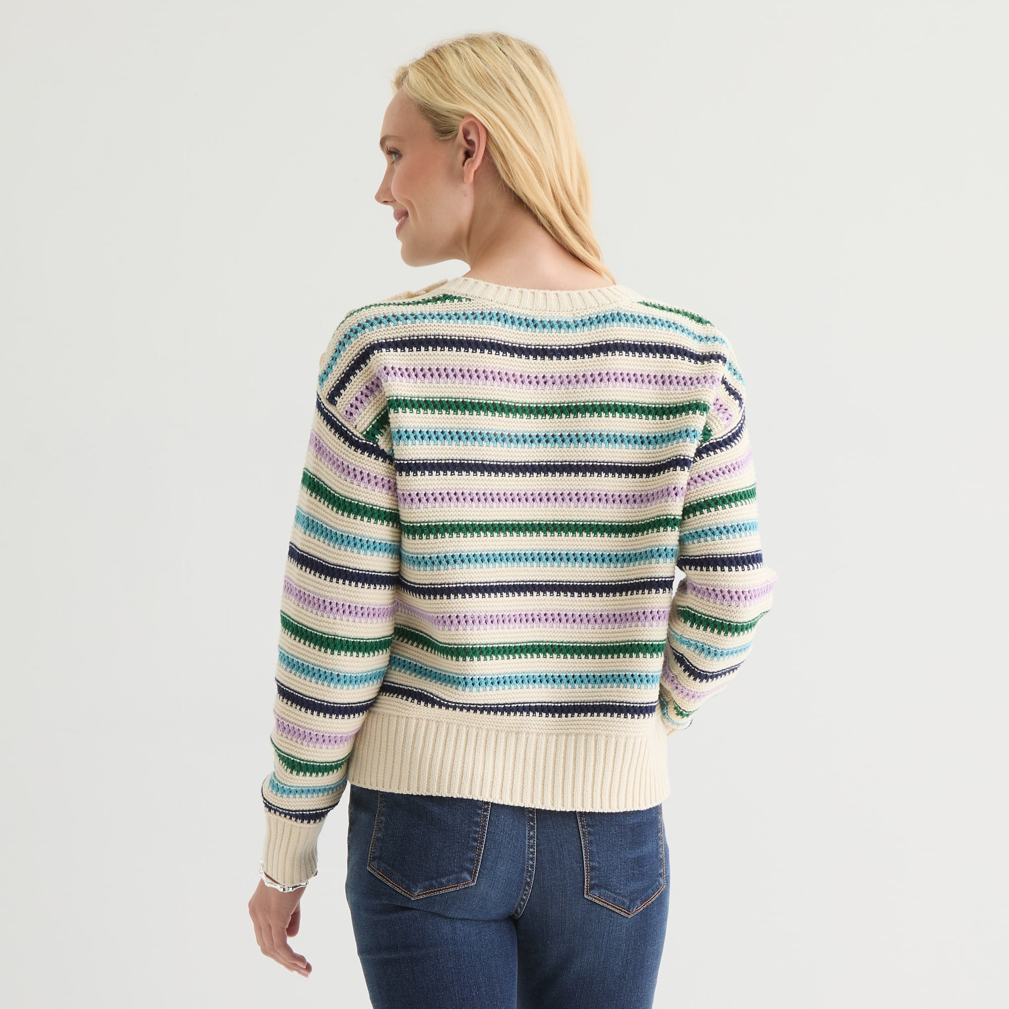 St. John's Bay Womens Crew Neck Long Sleeve Pullover Sweater
