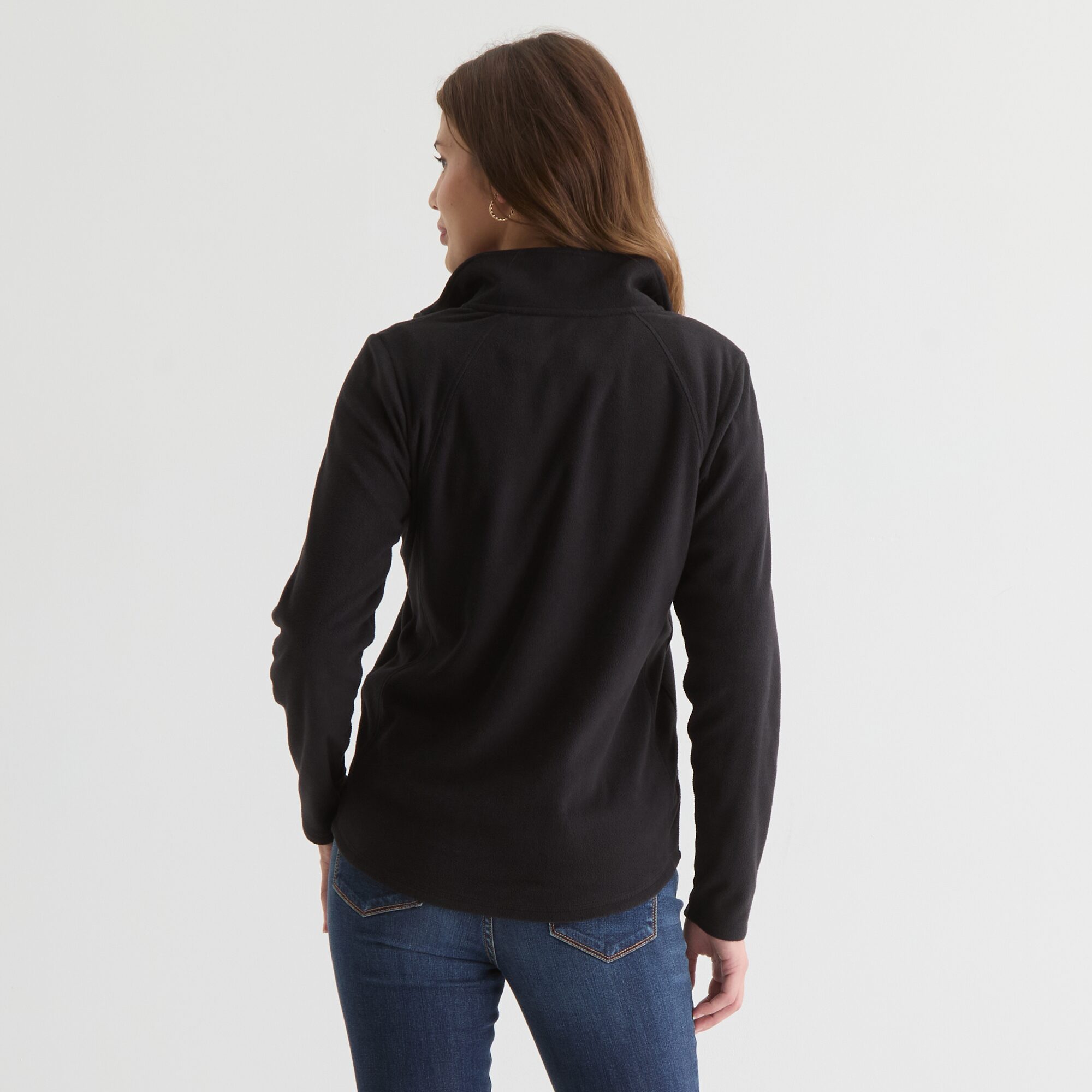 St. John's Bay Womens Long Sleeve Quarter-Zip Pullover