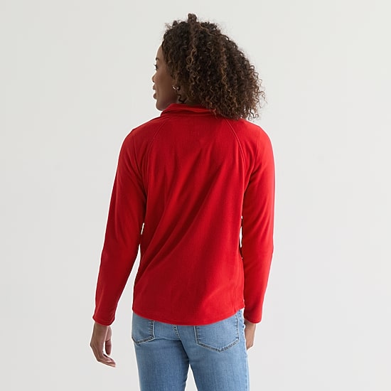 St. John's Bay Womens Long Sleeve Quarter-Zip Pullover