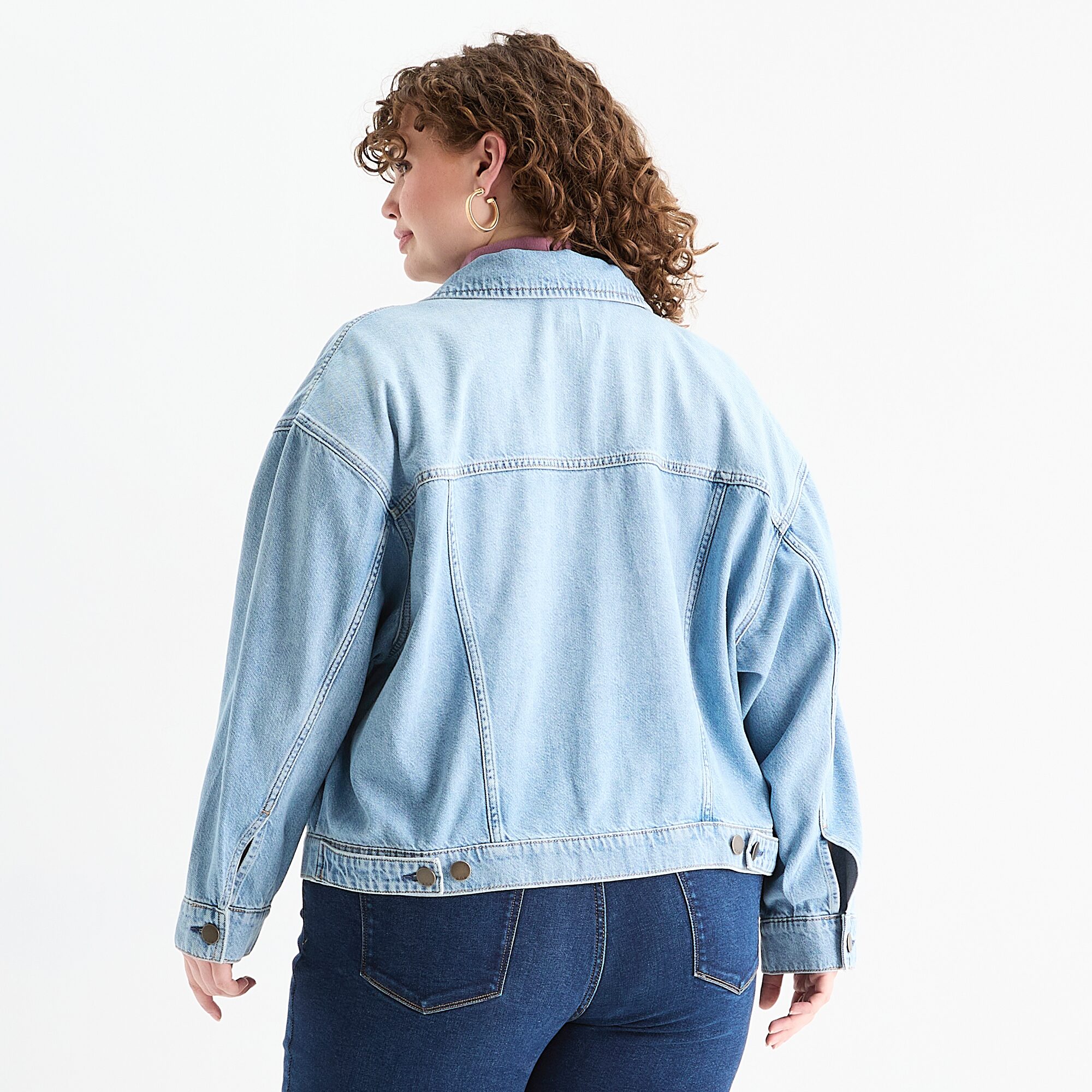 a.n.a Womens Plus Denim Midweight Jacket