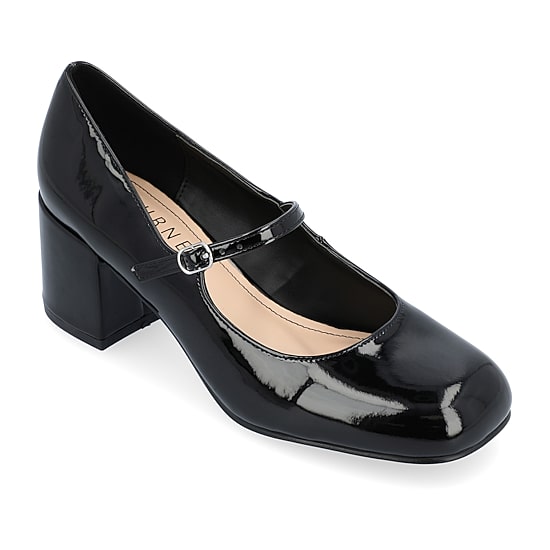 Journee Collection Okenna Womens Square Closed Toe Block Heel Pumps