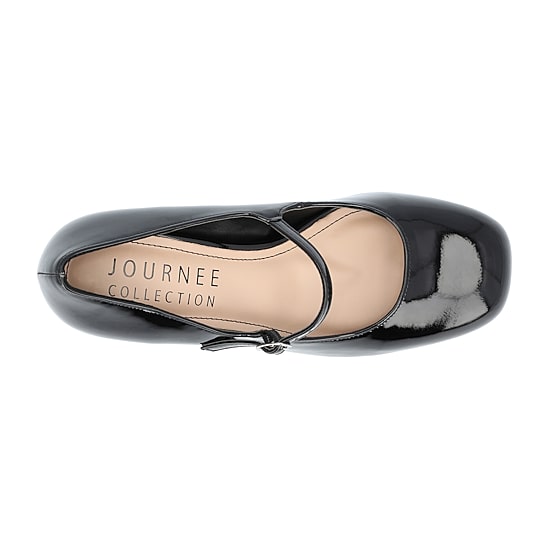 Journee Collection Okenna Womens Square Closed Toe Block Heel Pumps