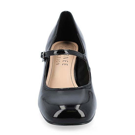 Journee Collection Okenna Womens Square Closed Toe Block Heel Pumps
