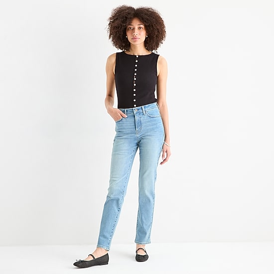 A.N.A Womens Tall High Rise Slim Fit Jean