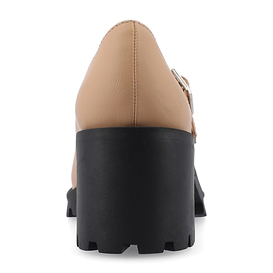 Journee Collection Gladys Womens Square Closed Toe Block Heel Pumps