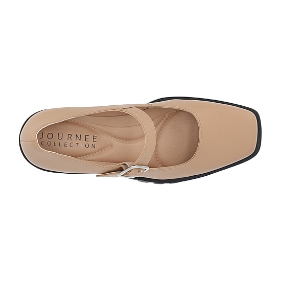Journee Collection Gladys Womens Square Closed Toe Block Heel Pumps