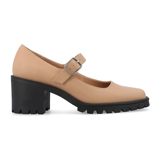 Journee Collection Gladys Womens Square Closed Toe Block Heel Pumps