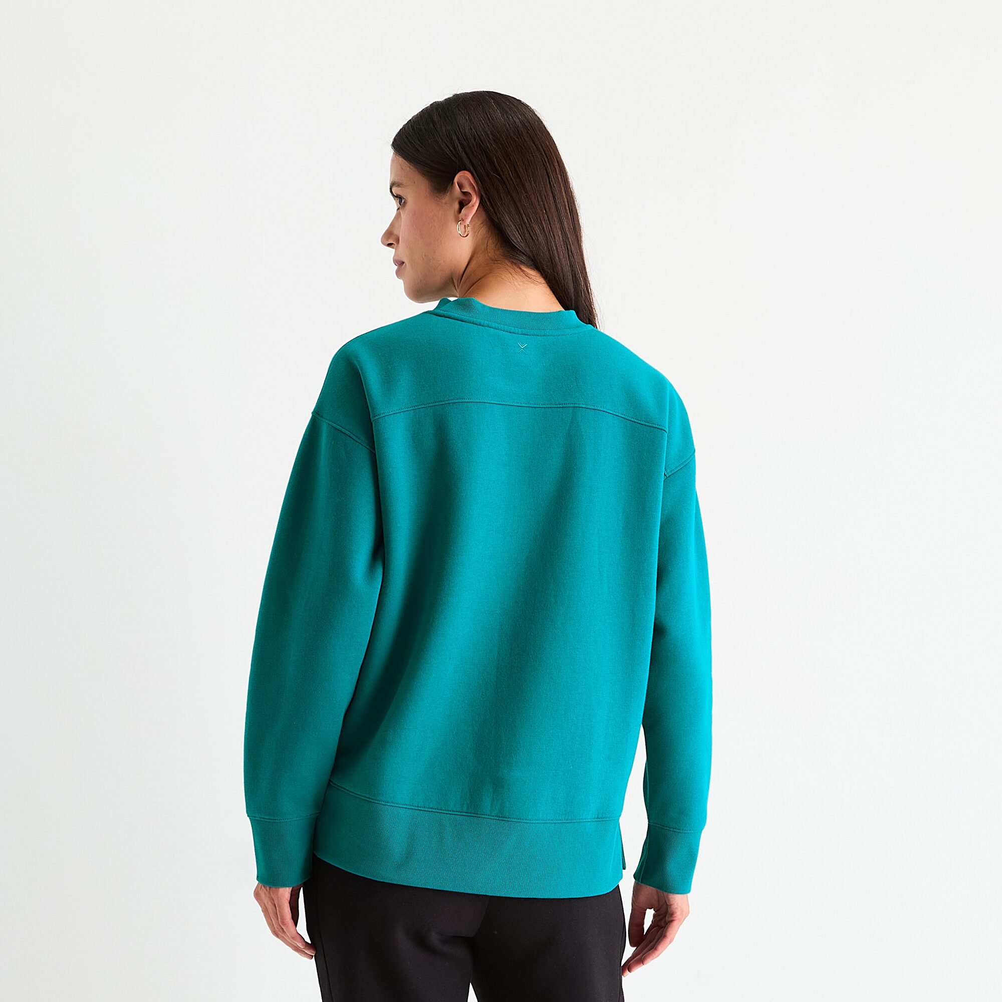Xersion Womens Oversized Super Soft Fleece Crewneck Sweatshirt Tall